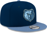 Youth New Era Navy/Light Blue Memphis Grizzlies Two-Tone 9FIFTY Snapback Adjustable Hat