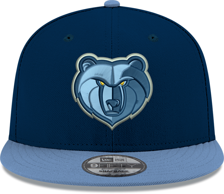 Youth New Era Navy/Light Blue Memphis Grizzlies Two-Tone 9FIFTY Snapback Adjustable Hat detail view