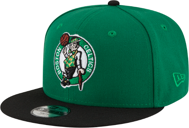 Youth New Era Green/Black Boston Celtics Two-Tone 9FIFTY Snapback Adjustable Hat
