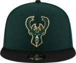 Youth New Era Green/Black Milwaukee Bucks Two-Tone 9FIFTY Snapback Adjustable Hat