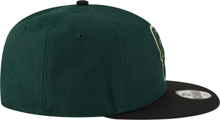 Youth New Era Green/Black Milwaukee Bucks Two-Tone 9FIFTY Snapback Adjustable Hat image 5