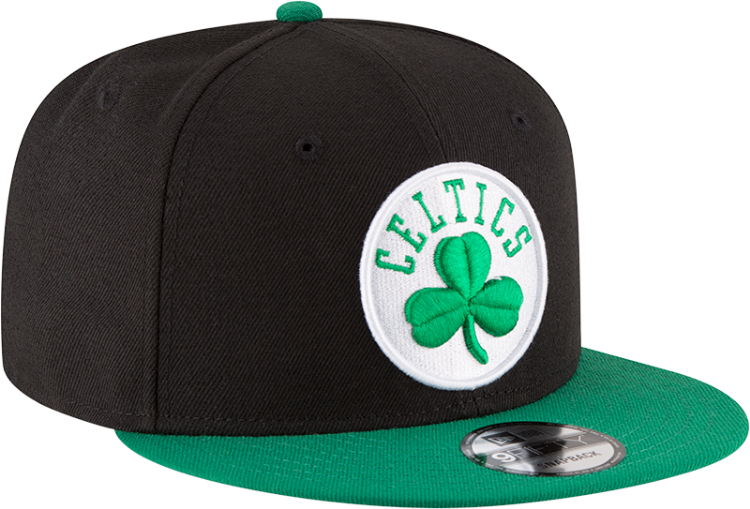 New Era Black/Green Boston Celtics Two-Tone 9FIFTY Snapback Adjustable Hat back view
