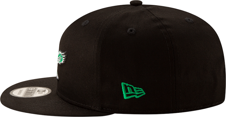 Men's Philadelphia Eagles New Era Black Throwback 9FIFTY Adjustable Snapback Hat