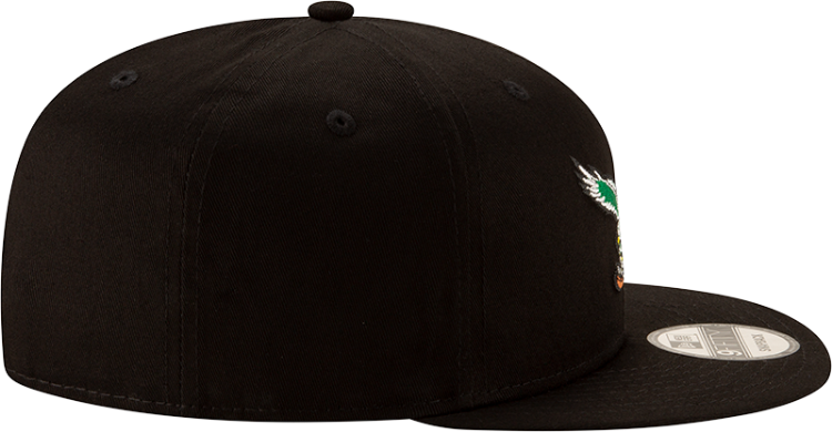 Men's Philadelphia Eagles New Era Black Throwback 9FIFTY Adjustable Snapback Hat
