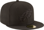 Men's Philadelphia Eagles New Era Black on Black 59FIFTY Fitted Hat