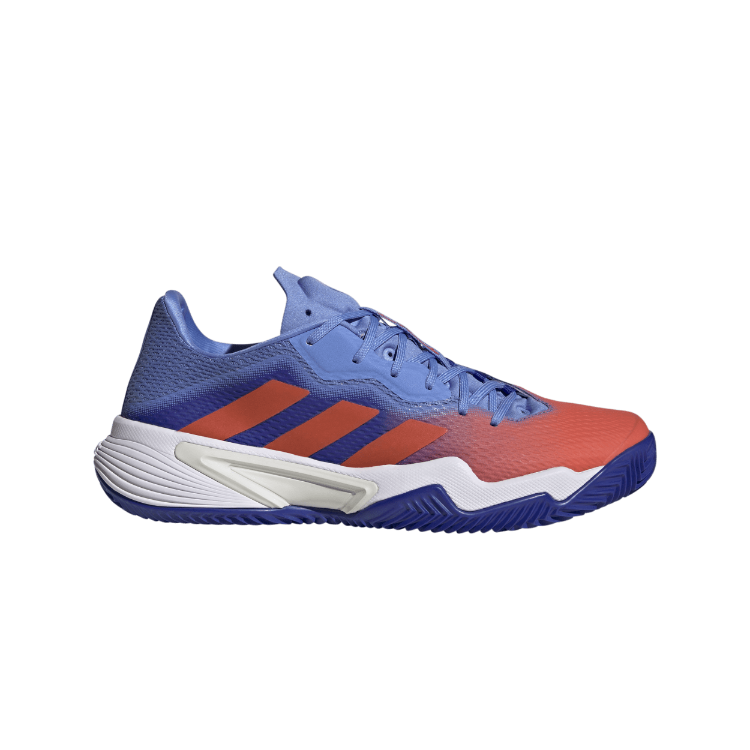 Adidas Barricade M Clay lucid blue solar red blue 2023 shoes front view