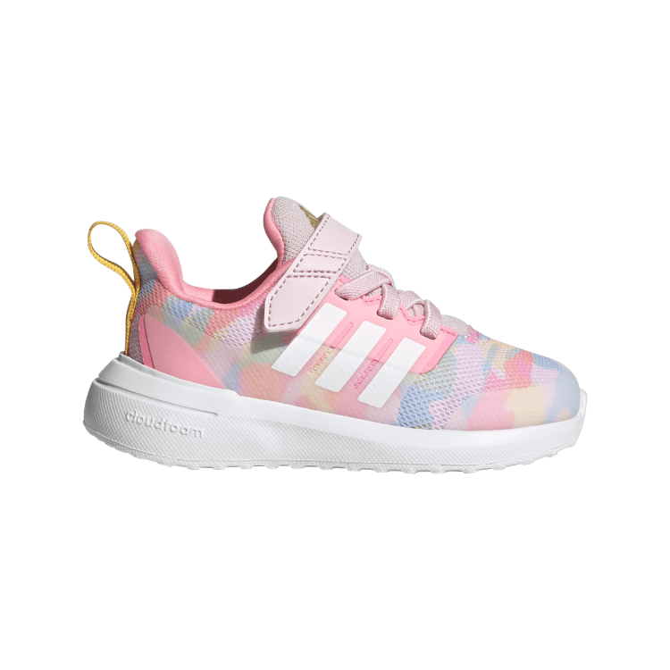 Adidas Fortarun 2.0 Cloudfoam Sport Running Elastic Lace Top Strap Kids Shoes GZ9750 front view