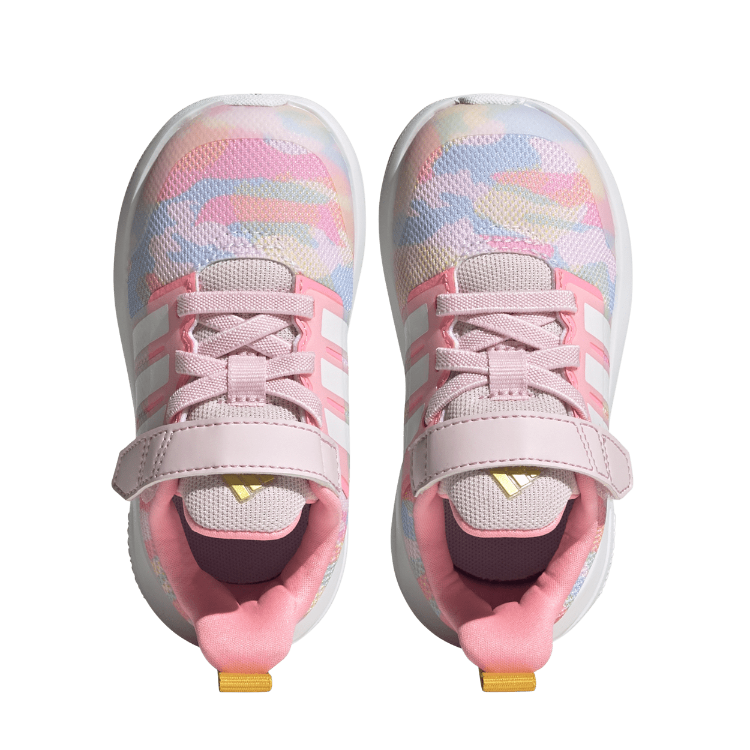 Adidas Fortarun 2.0 Cloudfoam Sport Running Elastic Lace Top Strap Kids Shoes GZ9750 side view