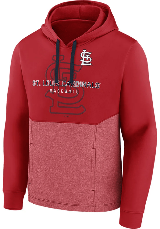 St. Louis Cardinals Men's Red Poly Fleece POH Hoodie side view