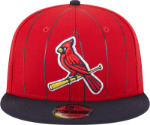 Men's Red St. Louis Cardinals Alternate Vintage Bird Pinstripe 9fifty Snapback Cap