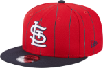 Men's Red St. Louis Cardinals STL Vintage Bird Pinstripe 9fifty Snapback Cap