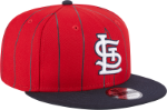 Men's Red St. Louis Cardinals STL Vintage Bird Pinstripe 9fifty Snapback Cap