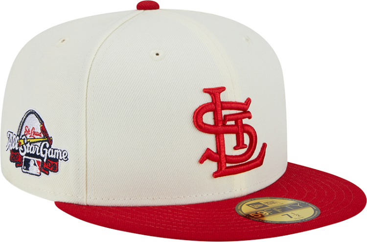 Men's New Era White/Red St. Louis Cardinals Retro STL 5950 Fitted Cap front view