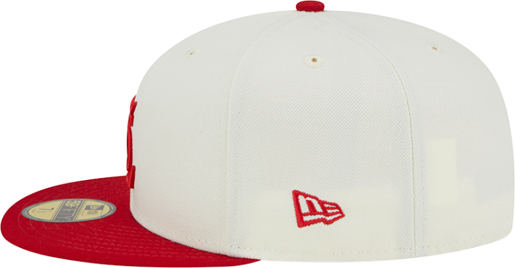 Men's New Era White/Red St. Louis Cardinals Retro STL 5950 Fitted Cap detail view