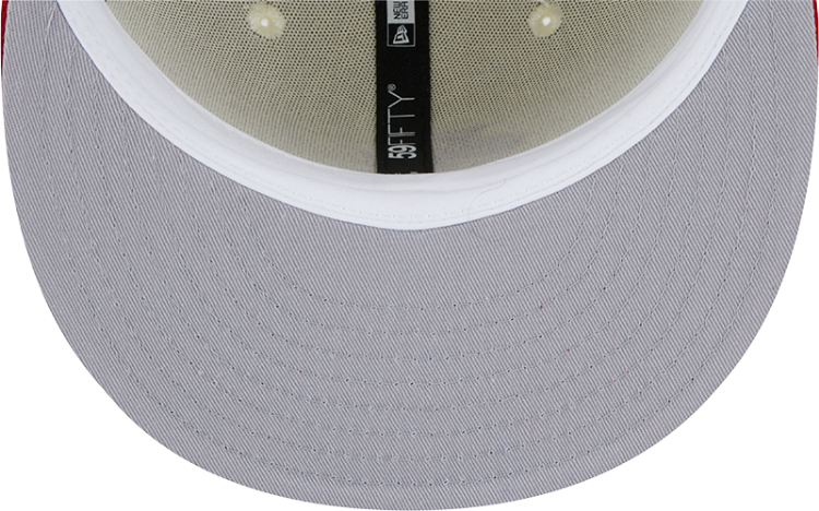 Men's New Era White/Red St. Louis Cardinals Retro STL 5950 Fitted Cap image 7
