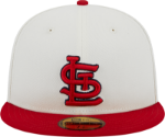 Men's White/Red St. Louis Cardinals Retro STL 5950 Fitted Cap