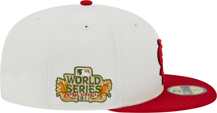 Men's White/Red St. Louis Cardinals Retro STL 5950 Fitted Cap