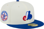 Men's New Era White/Blue Montreal Expos Retro 5950 Fitted Cap