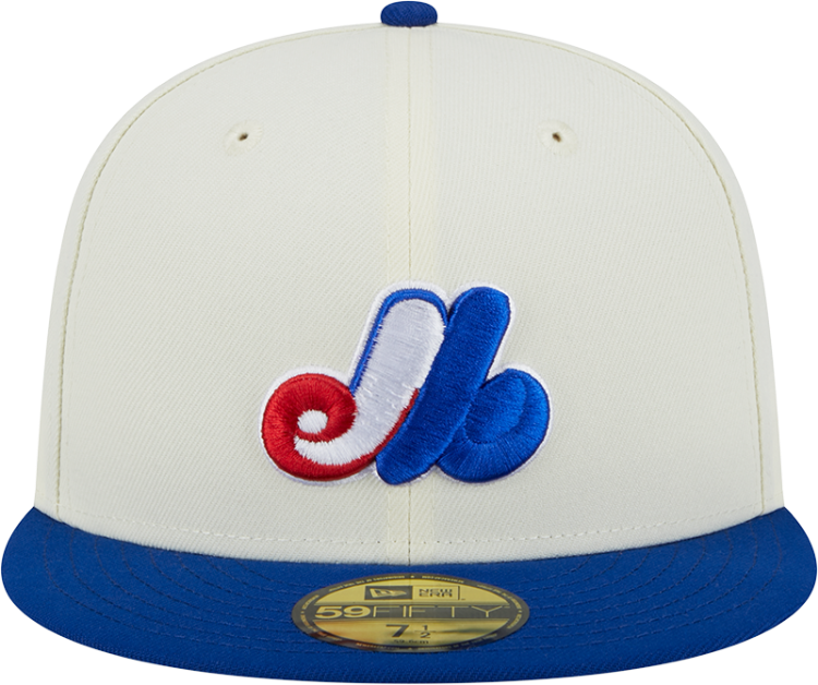 Men's New Era White/Blue Montreal Expos Retro 5950 Fitted Cap