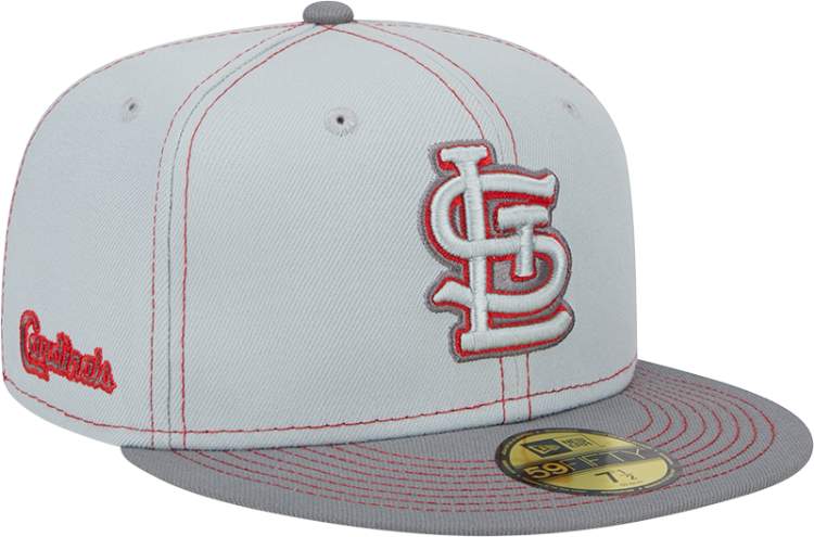 Men's St. Louis Cardinals New Era Scarlet/Gray Logo Elements 59FIFTY Fitted Hat side view