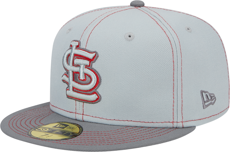 Men's St. Louis Cardinals New Era Scarlet/Gray Logo Elements 59FIFTY Fitted Hat front view