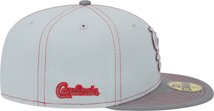 Men's St. Louis Cardinals New Era Scarlet/Gray Logo Elements 59FIFTY Fitted Hat back view