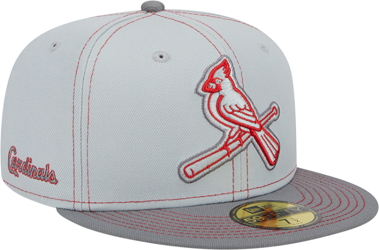 Men's St. Louis Cardinals New Era Gray Alternate Logo Elements 59FIFTY Fitted Hat front view