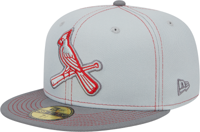 Men's St. Louis Cardinals New Era Gray Alternate Logo Elements 59FIFTY Fitted Hat side view