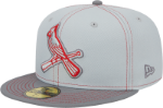 Men's St. Louis Cardinals New Era Gray Alternate Logo Elements 59FIFTY Fitted Hat