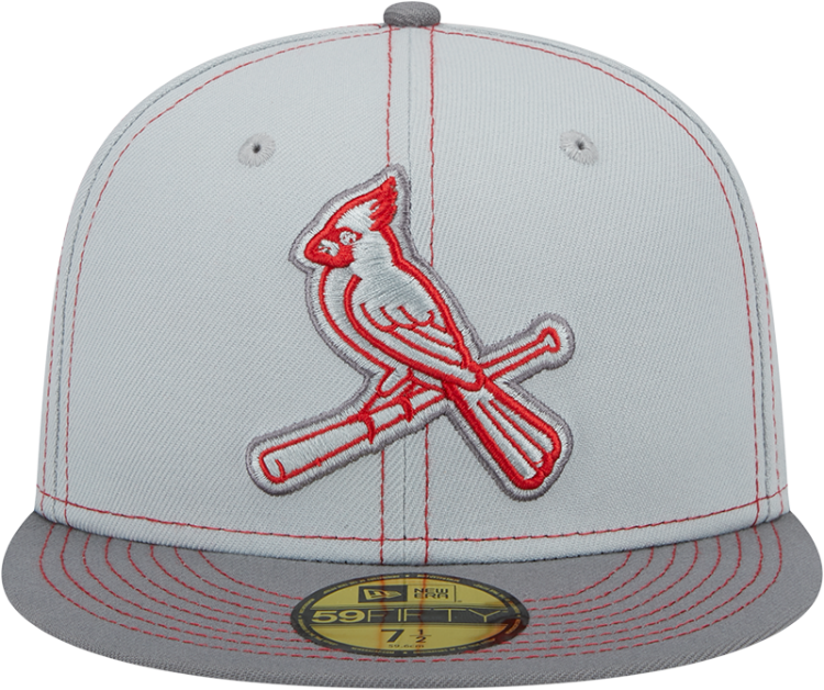 Men's St. Louis Cardinals New Era Gray Alternate Logo Elements 59FIFTY Fitted Hat back view