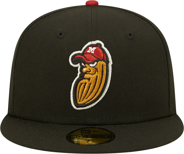 Men's Modesto Nuts New Era Black Authentic Collection Team Home 59FIFTY Fitted Hat