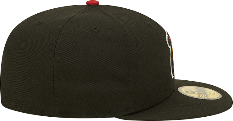 Men's Modesto Nuts New Era Black Authentic Collection Team Home 59FIFTY Fitted Hat