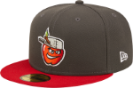 Men's Fort Wayne TinCups New Era Grey/Red Authentic Collection Team Home 59FIFTY Fitted Hat