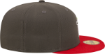 Men's Fort Wayne TinCups New Era Grey/Red Authentic Collection Team Home 59FIFTY Fitted Hat