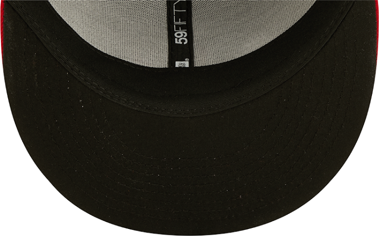 Men's Fort Wayne TinCups New Era Grey/Red Authentic Collection Team Home 59FIFTY Fitted Hat