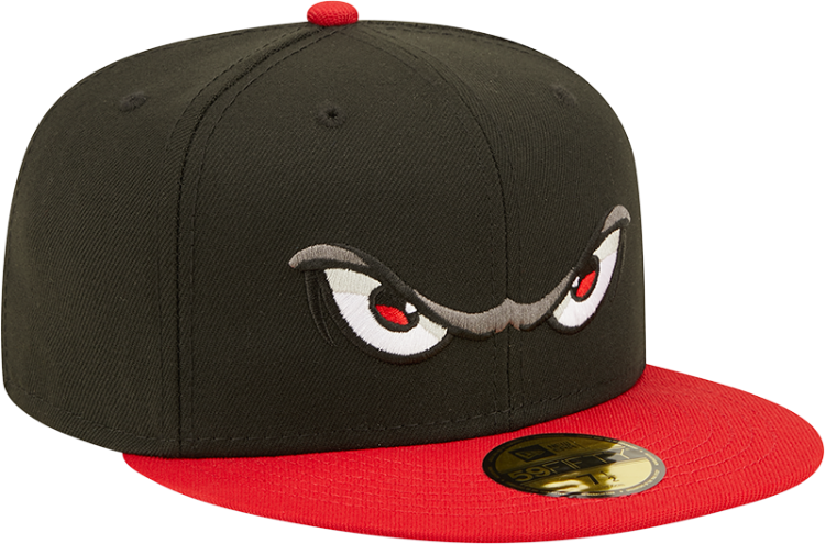 Men's Lake Elsinore Storm New Era Black/Red Authentic Collection Team Home 59FIFTY Fitted Hat side view