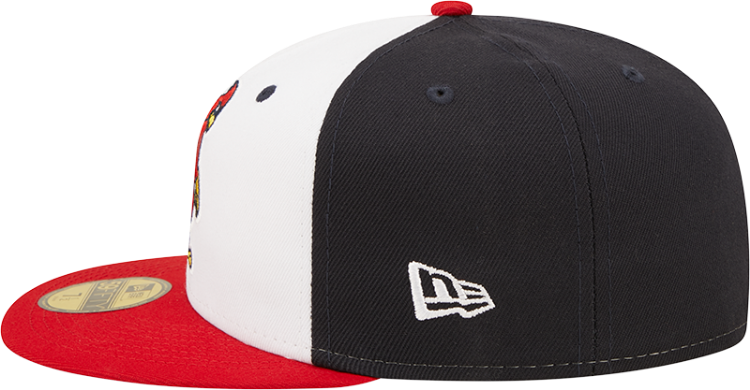Men's Memphis Redbirds New Era Authentic Collection Team Home 59FIFTY Fitted Hat side view