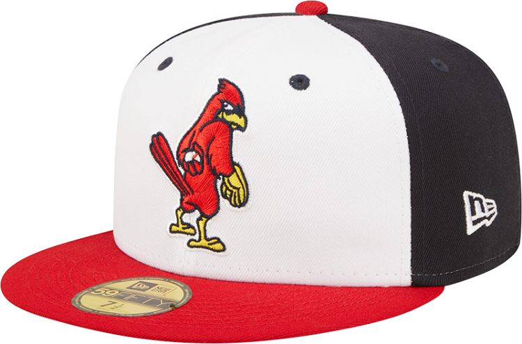 Men's Memphis Redbirds New Era Authentic Collection Team Home 59FIFTY Fitted Hat back view