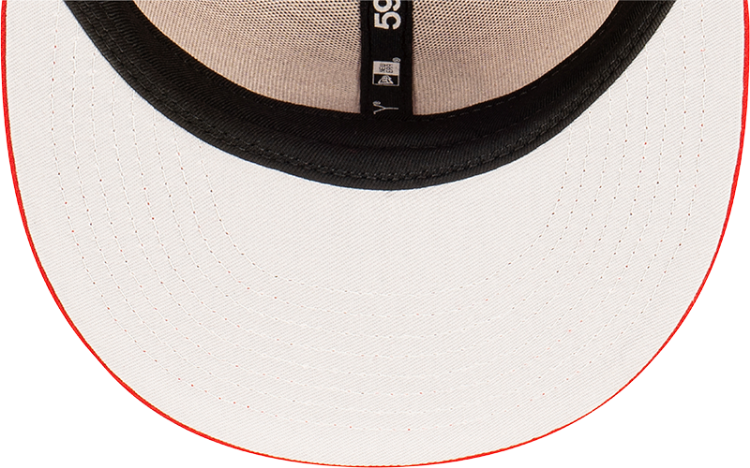 Men's St. Louis Cardinals New Era Red Word Series Sidepatch 59FIFTY Fitted Hat side view