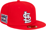 Picture of Men's St. Louis Cardinals New Era Red Word Series Sidepatch 59FIFTY Fitted Hat