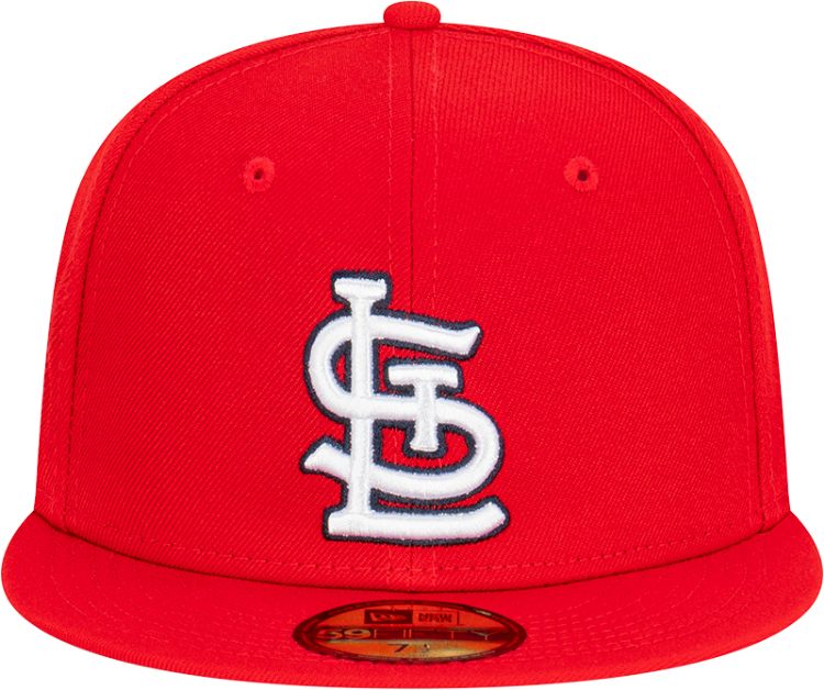 Picture of Men's St. Louis Cardinals New Era Red Word Series Sidepatch 59FIFTY Fitted Hat