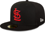 Picture of Men's St. Louis Cardinals New Era Black/Red Metallic Pop 59FIFTY Fitted Hat