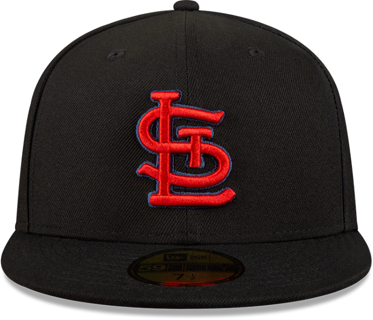 Picture of Men's St. Louis Cardinals New Era Black/Red Metallic Pop 59FIFTY Fitted Hat