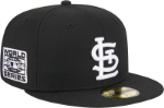 Picture of Men's St. Louis Cardinals New Era Black World Series Sidepatch 59FIFTY Fitted Hat
