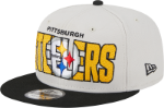 Picture of Men's Pittsburgh Steelers New Era Stone/Black 2023 NFL Draft 9FIFTY Snapback Adjustable Hat