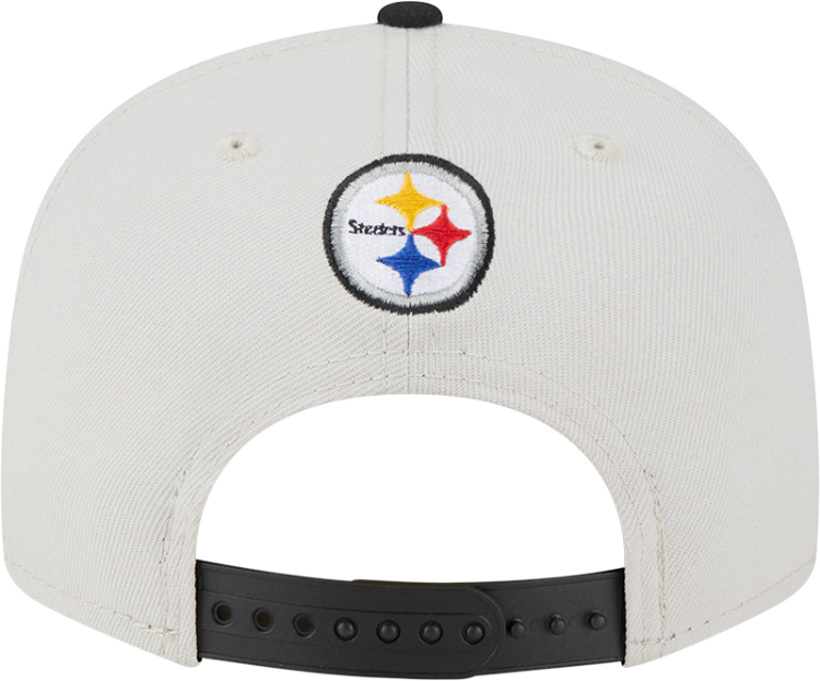 Men's Pittsburgh Steelers New Era Stone/Black 2023 NFL Draft 9FIFTY Snapback Adjustable Hat image 6