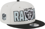 Picture of Men's Las Vegas Raiders New Era Stone/Black 2023 NFL Draft 9FIFTY Snapback Adjustable Hat