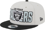 Picture of Men's Las Vegas Raiders New Era Stone/Black 2023 NFL Draft 9FIFTY Snapback Adjustable Hat