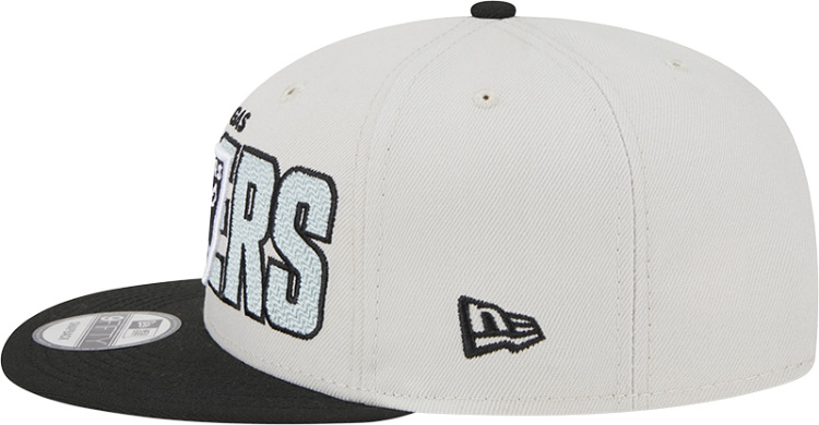 Men's Las Vegas Raiders New Era Stone/Black 2023 NFL Draft 9FIFTY Snapback Adjustable Hat detail view