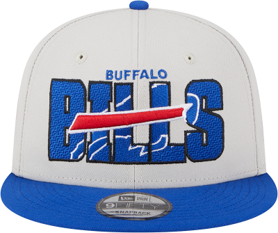 Men's Buffalo Bills New Era Stone/Royal 2023 NFL Draft 9FIFTY Snapback Adjustable Hat front view